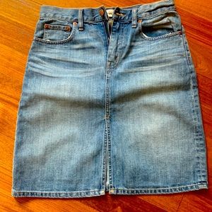 Madewell jean mini skirt